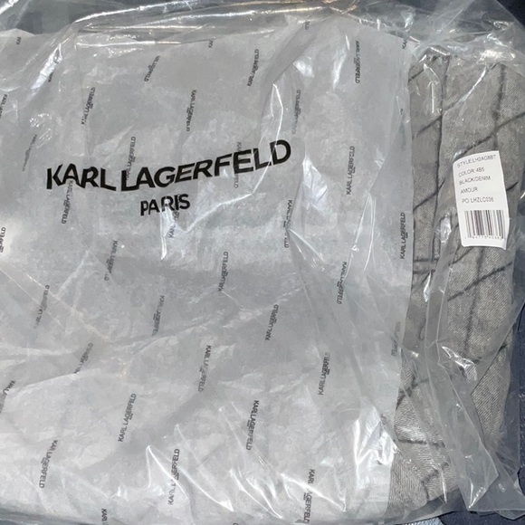 NWT Karl Lagerfeld Amour Denim Quilted Tote Bag 13.5 x 6 x 14 - Picture 15 of 15